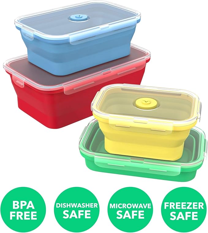 Vremi Silicone Food Storage Containers - Image 4