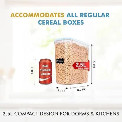 Shazo 2 Pack Small Airtight Cereal Containers Storage - Image 9