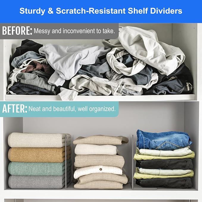 OKPOW Shelf Dividers Closet Organizer - Image 6