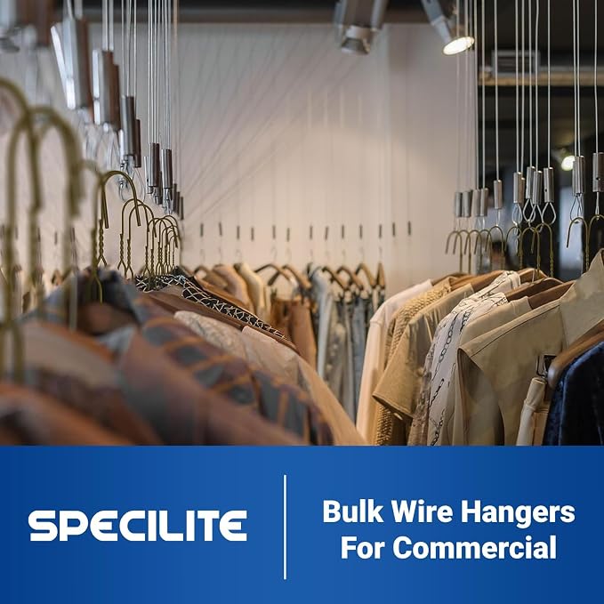 SPECILITE Wire Metal Clothes Hangers Bulk 150 Pack - Image 6