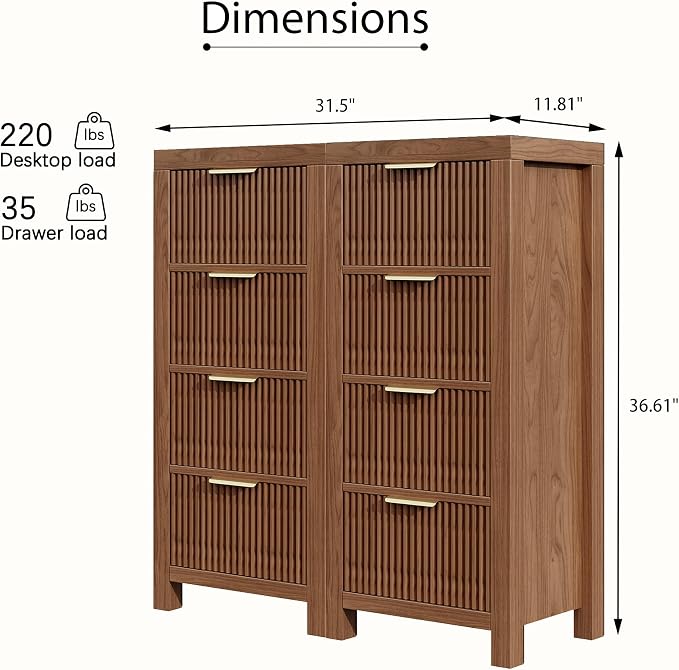 Modern 8-Drawer Solid Wood Dresser - Image 2