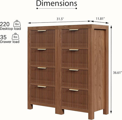 Modern 8-Drawer Solid Wood Dresser - Image 2
