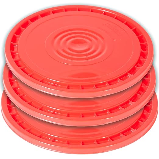 Meranti Reusable Easy Peel 3.5, and 7 Gallon Bucket Lid | Food Grade | 3 pack by MerantiHomeGarden