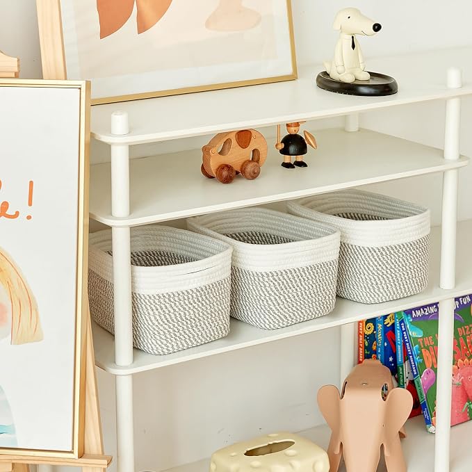 Small Cotton Rope Basket – Storage Bin - Image 6