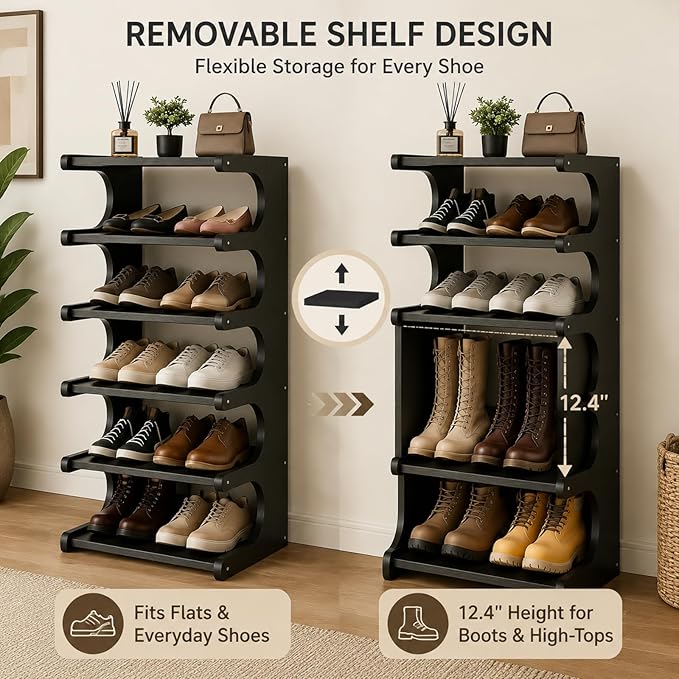39" Bamboo Shoe Rack - Image 4