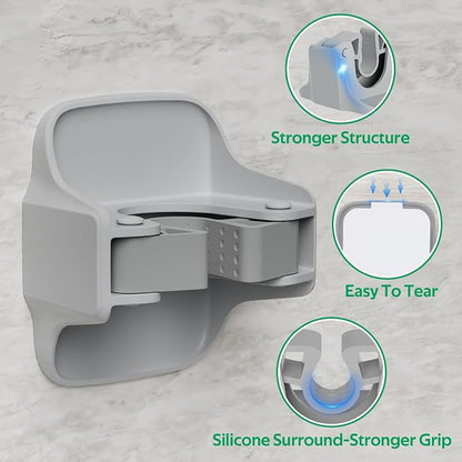 reliahom 3 Pack Broom Holder Wall Mount Mop Grippers No Drilling Self Adhesive - Image 3