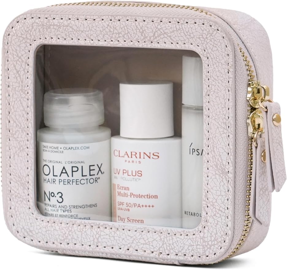 Popvibe Clear Makeup Bag Travel Cosmetic Case Transparent Toiletry Bag by POPVIBE
