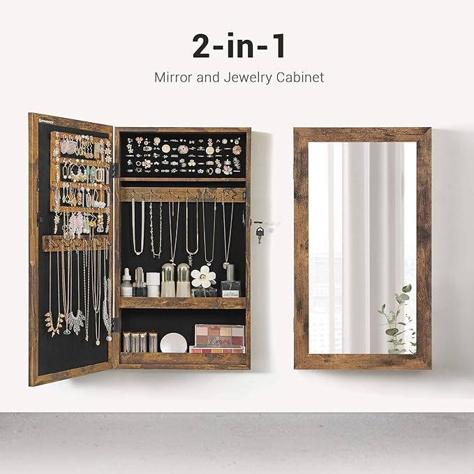 SONGMICS Lockable Jewelry Cabinet Armoire - Image 2