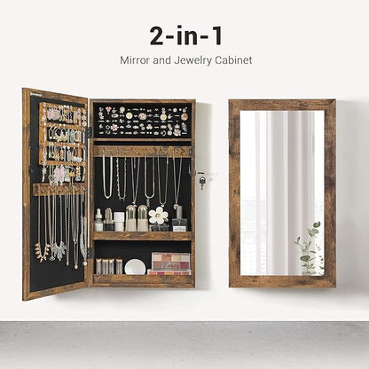 SONGMICS Lockable Jewelry Cabinet Armoire - Image 2