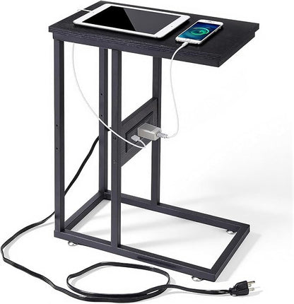 VECELO C Shaped End Side Table by VECELO