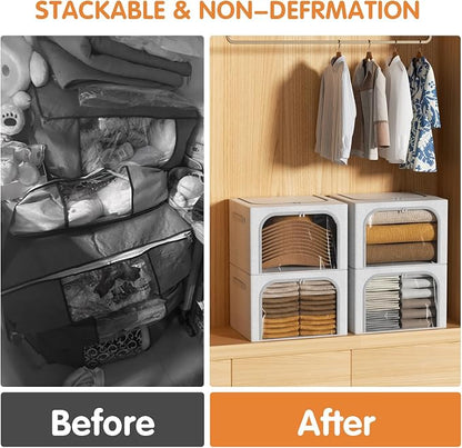 Large Size 66L 3 Pack Openings Clothes Storage Bins - Image 5