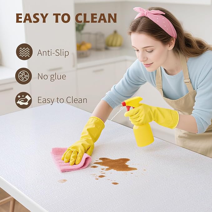 Shelf Liners for Kitchen Cabinets Non Adhesive Drawer Liner 12in x 30FT Pure - Image 4