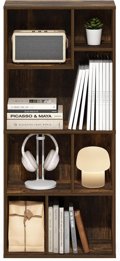 Furinno DALY Book Shelf, 7-Cube Bookshelf, Cube Storage Organizer Bookcase - Image 5