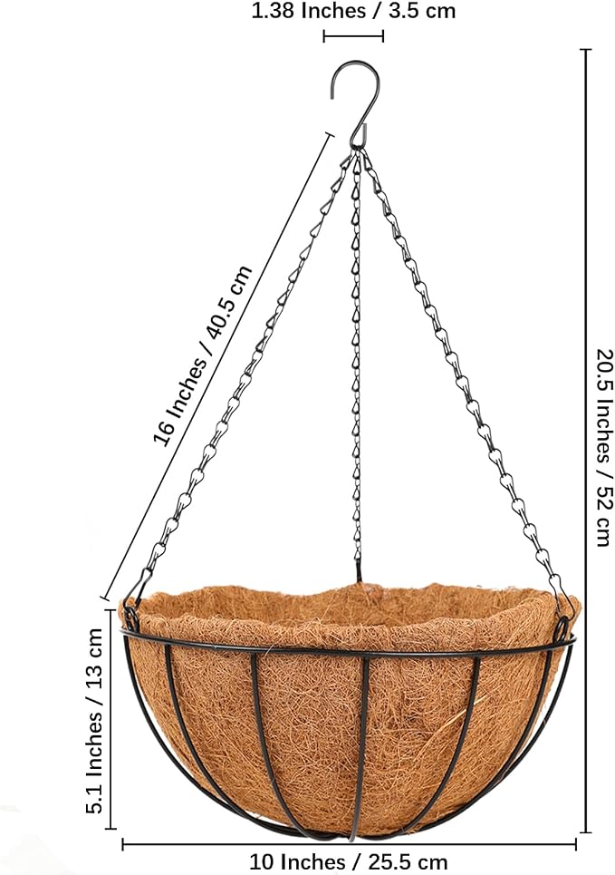 HKZ Hanging Basket Planter Plants Outdoor - Image 4