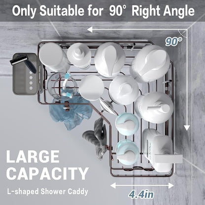 AKTECKE Shower Caddy Corner Organizer: 2Pack Adhesive Shower Shelf Essentials - Image 3