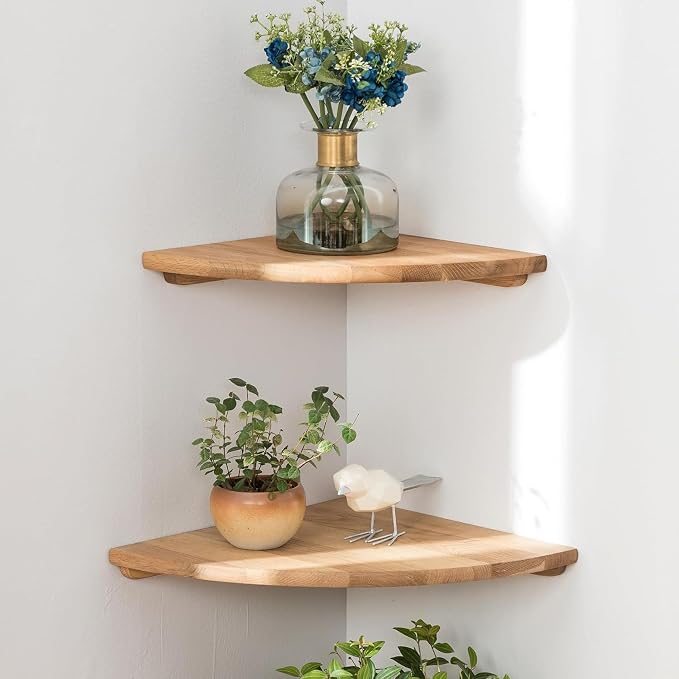 Corner Shelves, Floating Corner Shelf, Round End Wall Mount - Image 8