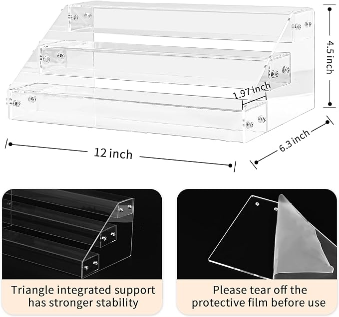 12" Acrylic Riser, Shelves - Image 6