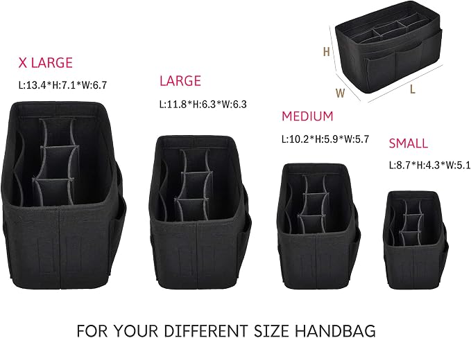 Vercord Felt Purse Organizer Handbag Insert Liner Shaper Bag in Bags - Image 4