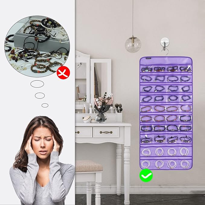 80 Pockets Hanging Jewelry Organizer - Image 2