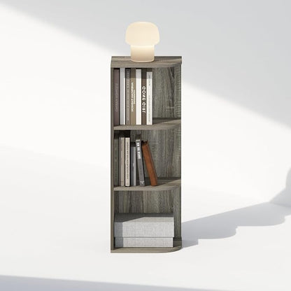 Furinno Reed Corner Shelf, 3-Tier Corner Bookshelf, Book Shelf, Corner Shelves - Image 4