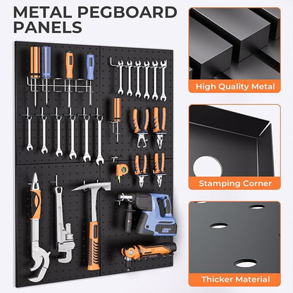 INCLY 70PCS Pegboard Wall Organizer, Garage Tool Storage, Workbench Organization - Image 5