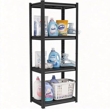 4 Tier Shelf, Adjustable, Easy Assembly, Organization and Storage Shelving Unit by BEESTMUEBLE