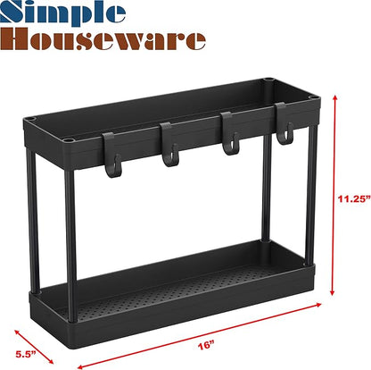 Simple Houseware 2-Tier Under Sink Organizer Storage Tray - Image 6