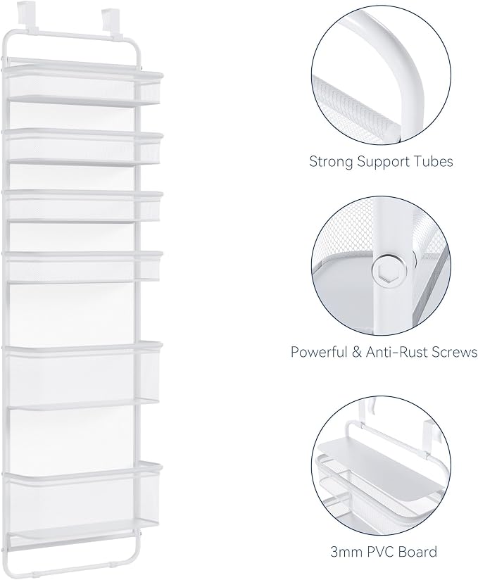 Whitmor Over The Door Organizer Storage, 6 Tier Hanging Door Organizer - Image 7