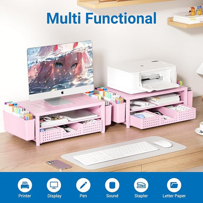 OPNICE Laptop Stand for Desk Organizer and Accessories, 2-Tier Computer Monitor - Image 5