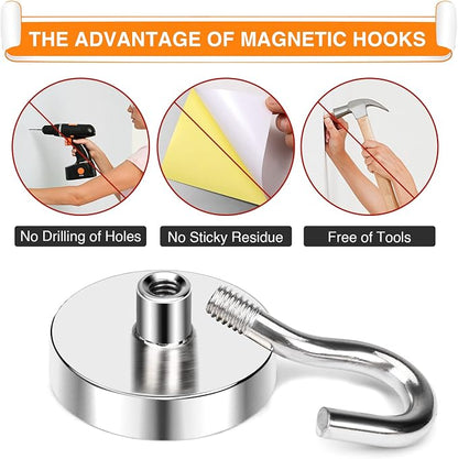 MIKEDE Magnetic Hooks Heavy Duty, 50 Lbs Magnet - Image 4