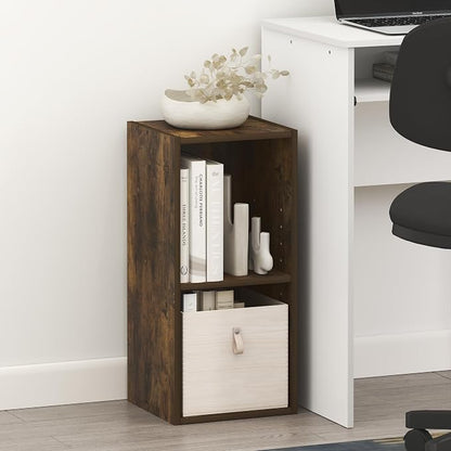Furinno Fulda Book Shelf, 2-Tier Narrow Bookshelf, Bookcase by Furinno-FitsYourSpaceFitsYourBudget