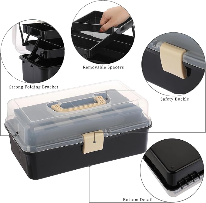 BTSKY 3-Layer Plastic Dividing Storage Box Craft Organizer - Image 5