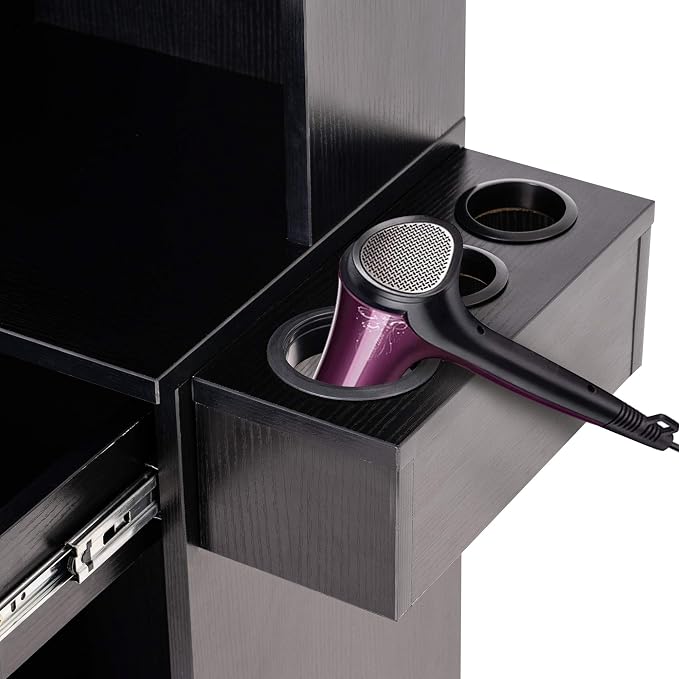 BarberPub Wall Mount Barber Station Hair Styling Drawer Storage Beauty Salon - Image 5