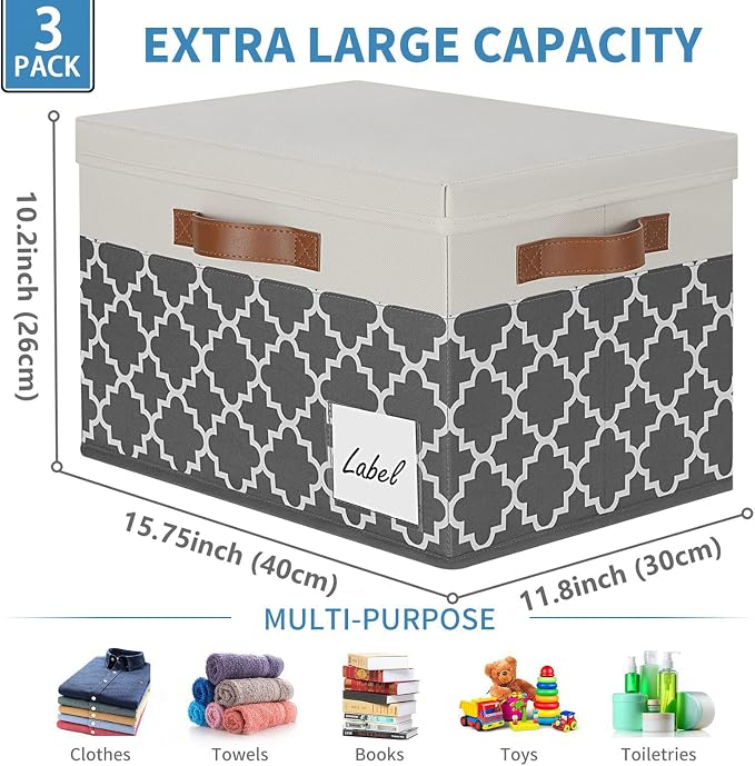 GhvyenntteS Extra Large Storage Bins - Image 3