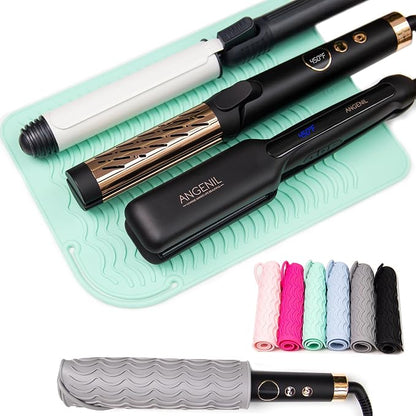 ANGENIL Travel Flat Iron Hair Straightener Large Pad Heat Mat by ANGENIL