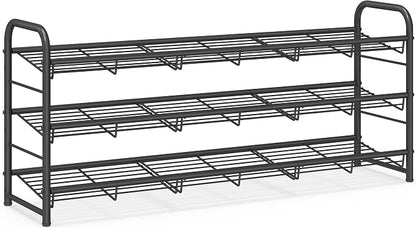 SONGMICS Stackable Shoe Rack, 3 Tier Metal Shoes Rack Storage Shelf, Holds up by Unknown