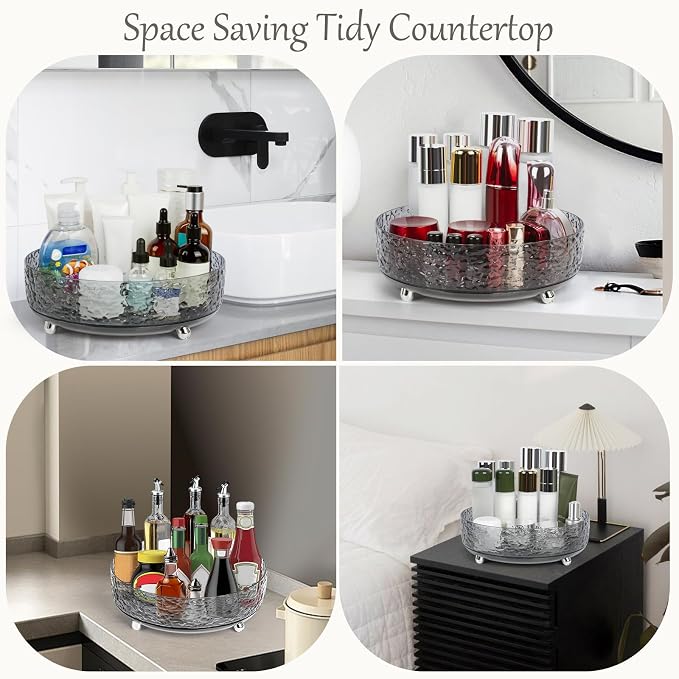 CECOLIC 360° Rotating Makeup Organizer, Spinning Skincare Cosmetics Storage - Image 6