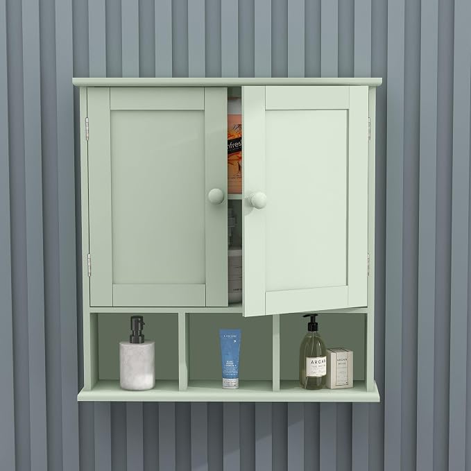 TaoHFE Green Medicine Cabinet, Bathroom Wall Cabinet - Image 5
