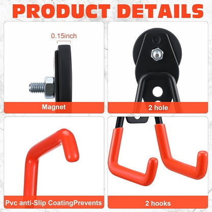 Landhoow Large Magnetic Hooks Heavy Duty Garage Magnet Hooks Strong Storage - Image 4
