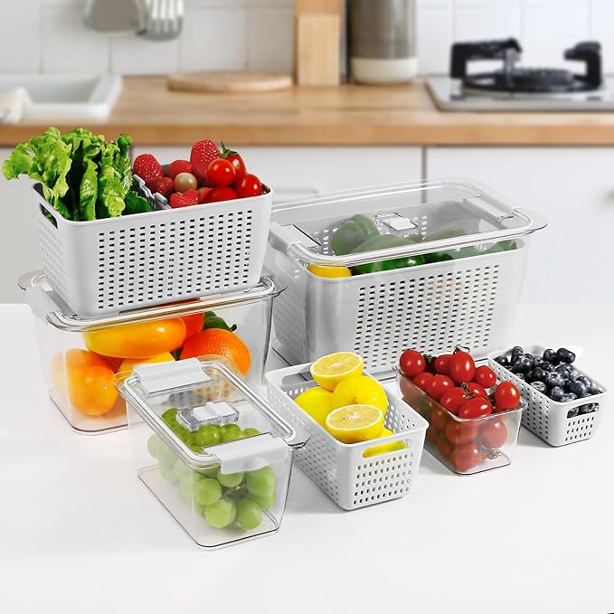 LUXEAR 4 Pack Fruit Vegetable Containers - Image 6