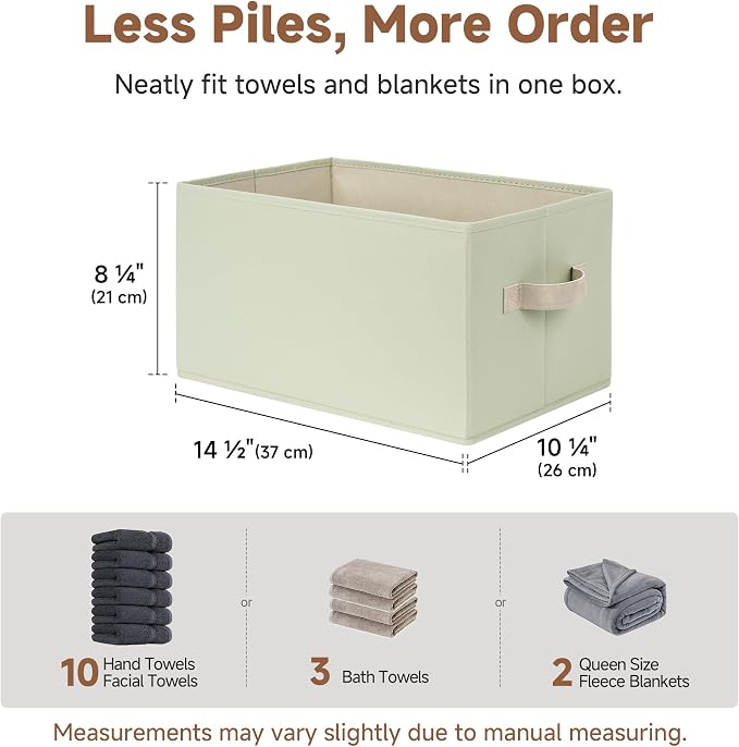 StorageWorks Storage Baskets for Shelves, Foldable Fabric Closet Storage Bins - Image 6