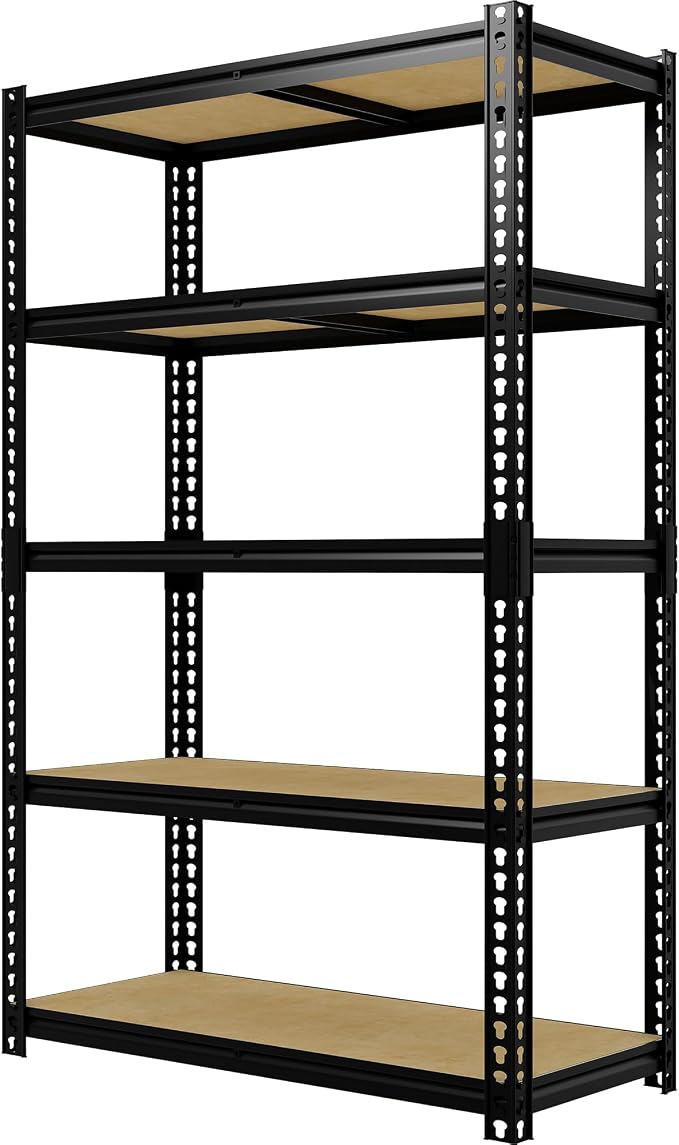 Heavy Duty Garage Storage Shelves, 2500 Lbs Capacity, 5-Tier Adjustable Storage by Unknown