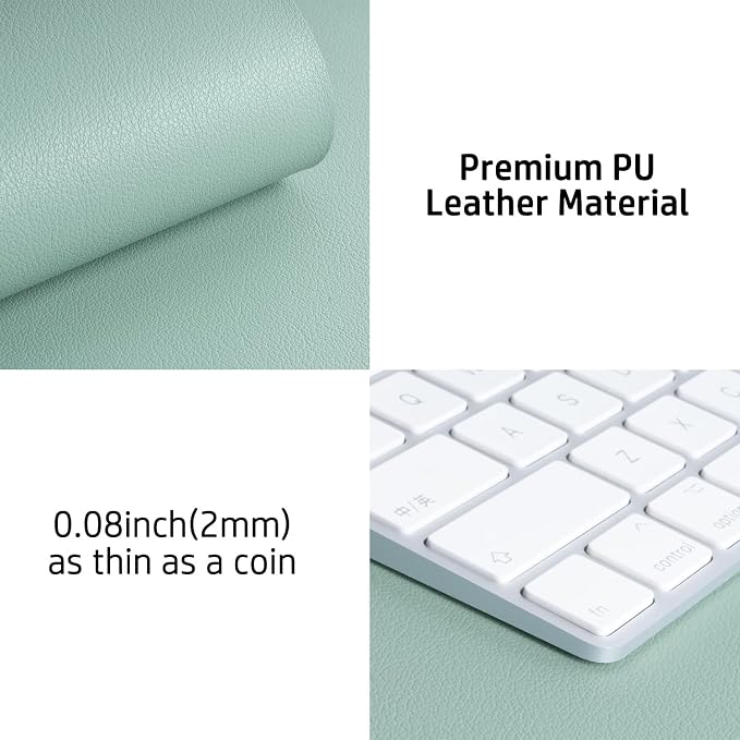 Aothia Leather Desk Pad Protector, Mouse Pad, Office Desk Mat, Non-Slip PU - Image 7