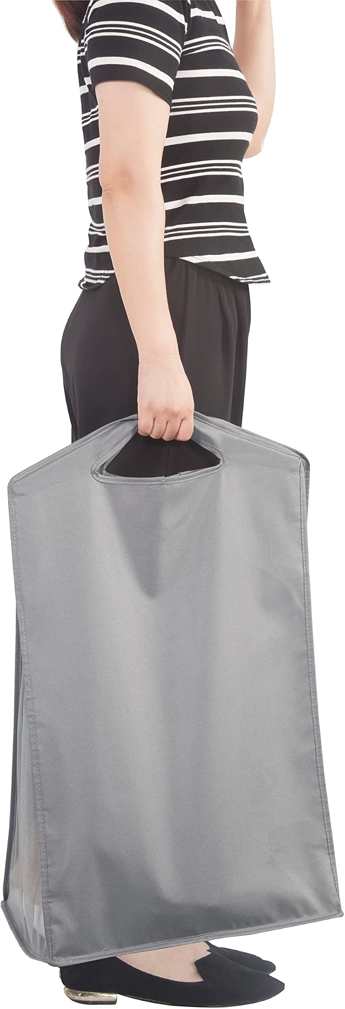 STORAGE MANIAC 2-Pack Hanging Laundry Hamper, Front See-Through Mesh Bag - Image 6