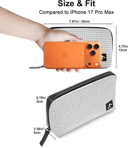 simtoper Small Electronics Organizer Travel Case – Slim Travel Cable Pouch - Image 2