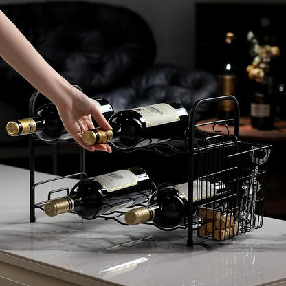 Wine Rack, 2-Tier 8 Bottles Wine Racks - Image 9