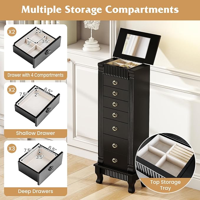 Giantex Standing Jewelry Cabinet - Image 6