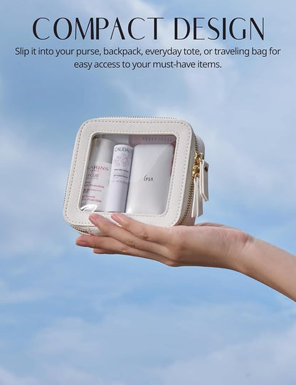 Popvibe Clear Makeup Bag Travel Cosmetic Case Transparent Toiletry Bag - Image 8