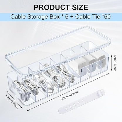 Tatuo 6 Pcs Cable Organizer Box - Image 2