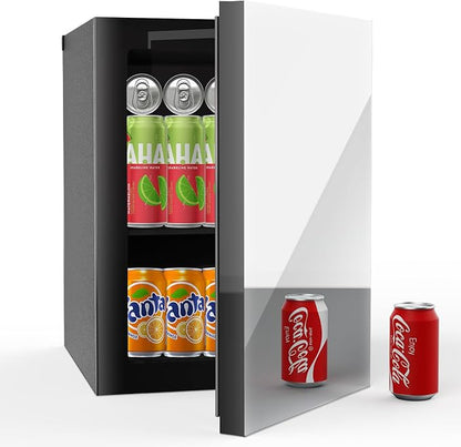 Stopasd Beverage Refrigerator Cooler, 0.9 Cu.Ft/24 Can Mini Fridge by Stopsad